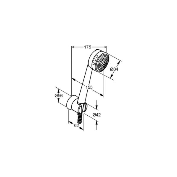 Bản vẽ kĩ thuật Bộ dây bát sen Kludi 6075005-00 Zenta