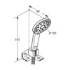 Bản vẽ kĩ thuật Bộ dây bát sen Kludi 6575005-00 A-Qa
