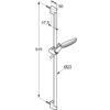 Bản vẽ kĩ thuật Bộ dây bát sen kèm thanh trượt Kludi 6794005-00 Freshline
