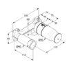 Bản vẽ kĩ thuật Bộ trộn âm tường Kludi 38242