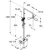 Bản vẽ kĩ thuật Sen cây tắm nóng lạnh Kludi 6709505-00 Fizz 1S