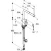 Bản vẽ kĩ thuật Vòi rửa chậu bếp Kludi 408513975 L-ine S New