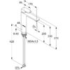 Bản vẽ kĩ thuật của Vòi rửa lavabo Kludi 412960575 Ameo