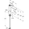 Bản vẽ kĩ thuật Vòi rửa lavabo Kludi 522960575 Balance